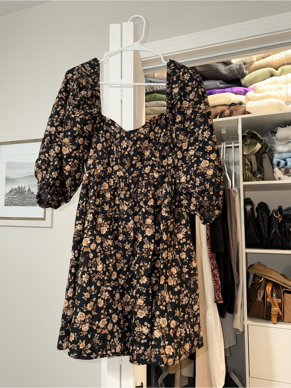 Altar’d State Mini Dress in Black and Beige - Picture 3 of 6